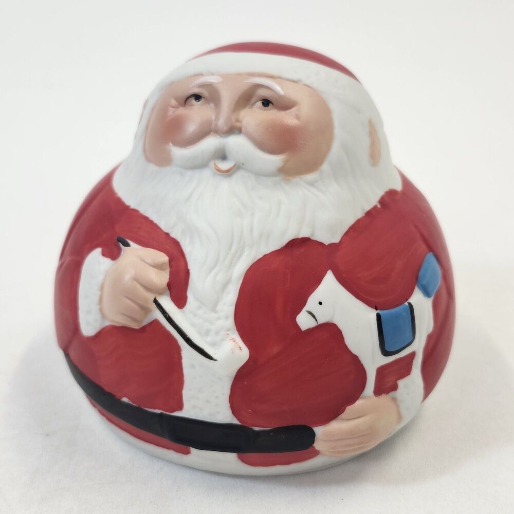 Silvestri Santa Claus Bank Christmas Ceramic Chicago Holiday Porcelain